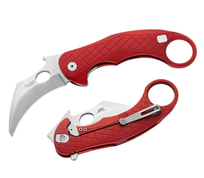 LionSTEEL L.E.ONE Folding Knife 3.25" CPM MagnaCut Steel Blade Red Aluminum Handle LE1ARS -LionSTEEL - Survivor Hand Precision Knives & Outdoor Gear Store