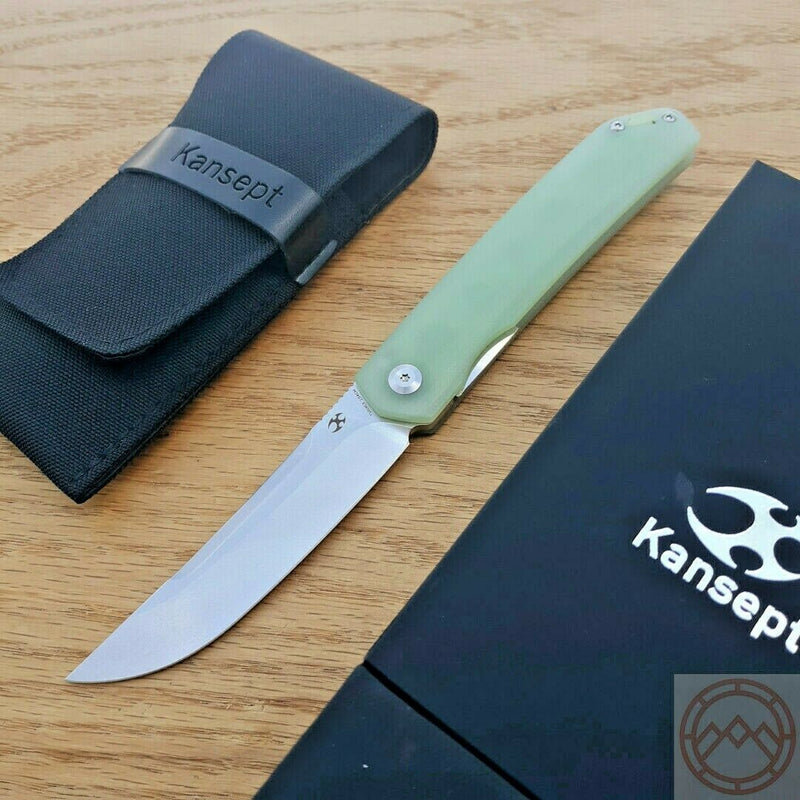 Kansept Knives Hazakura Folding Knife 3.5" 154CM Steel Blade Jade G10 Handle 1019C3 -Kansept Knives - Survivor Hand Precision Knives & Outdoor Gear Store