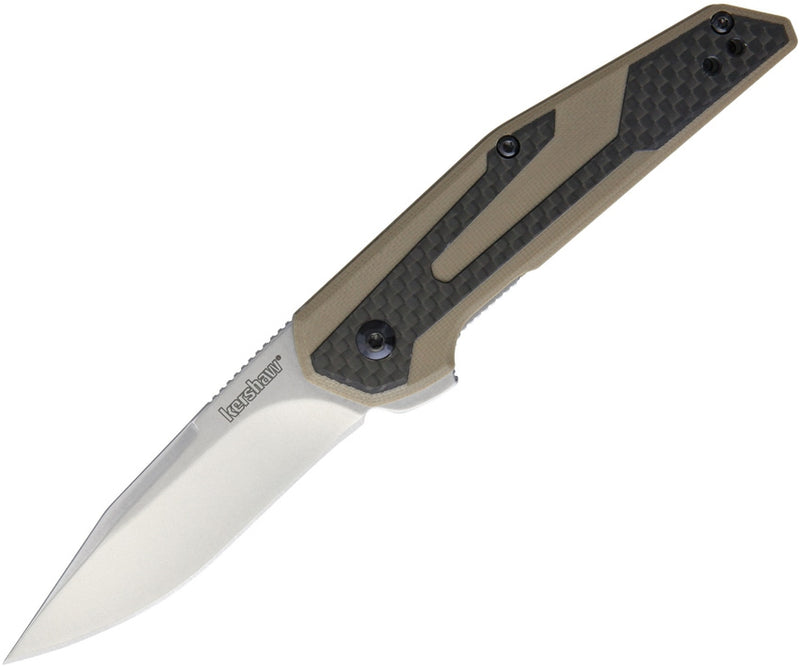 Kershaw Fraxion Linerlock Folding Knife 2.75" 8Cr13MoV Stainless Blade G10/Carbon F Handle 1160TAN -Kershaw - Survivor Hand Precision Knives & Outdoor Gear Store