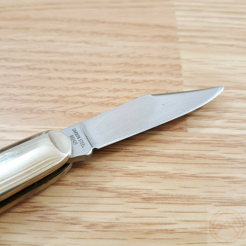 Rough Ryder Barlow Cinnamon Folding Knife Carbon Steel Blade Bone Stag Handle 2429 -Rough Ryder - Survivor Hand Precision Knives & Outdoor Gear Store