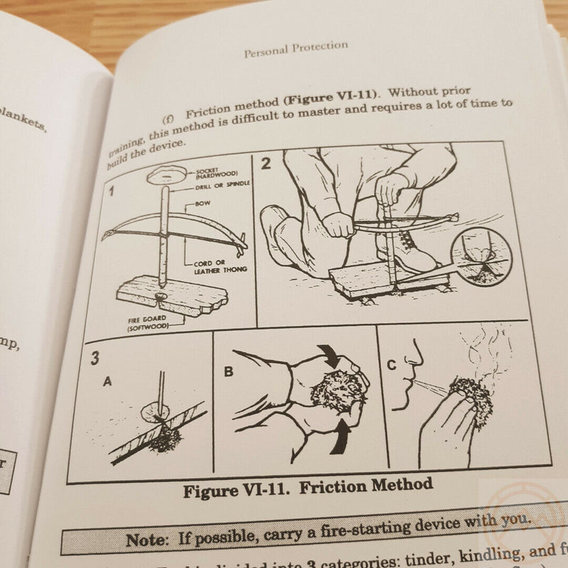 US Army Survival Hand Book Shelters Camouflage First Aid Plant Medicine Signals 422 -Books - Survivor Hand Precision Knives & Outdoor Gear Store