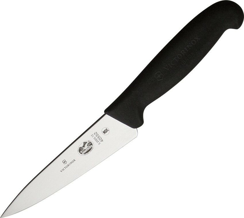 Victorinox Mini Chefs Fixed Knife 5" Stainless Steel Blade Black Fibrox Handle 5200312 -Victorinox - Survivor Hand Precision Knives & Outdoor Gear Store