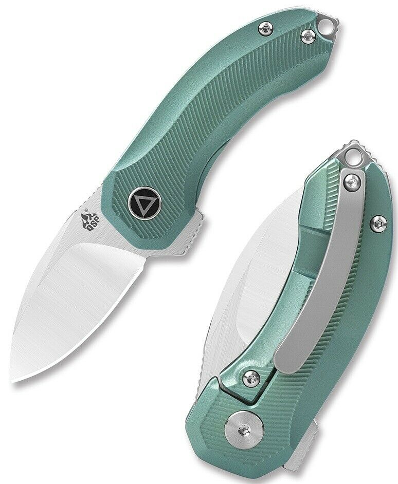 QSP Knife Hamster Folding Knife 2" CPM S35VN Steel Blade Green Titanium Handle 138C -QSP Knife - Survivor Hand Precision Knives & Outdoor Gear Store