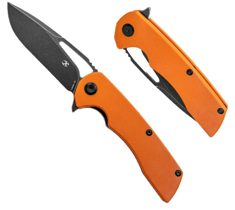 Kansept Knives Kryo Folding Knife 3.58" D2 Tool Steel Blade Orange G10 Handle 1001B4 -Kansept Knives - Survivor Hand Precision Knives & Outdoor Gear Store