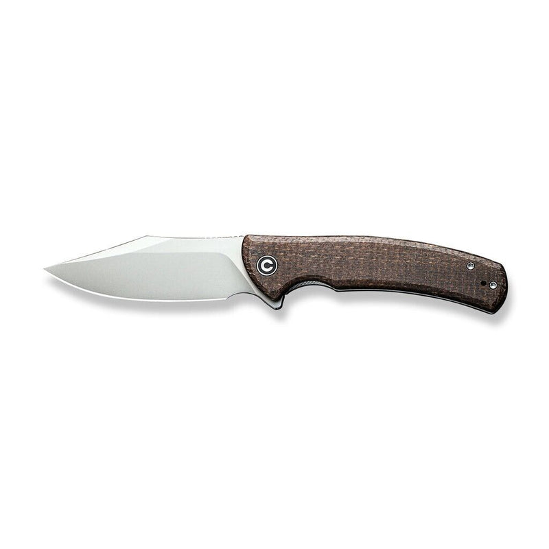 Civivi Sinisys Frame Folding Knife 3.75" 14C28N Sandvik Steel Blade Brown Micarta/Stainless Back Handle VC200392 -Civivi - Survivor Hand Precision Knives & Outdoor Gear Store