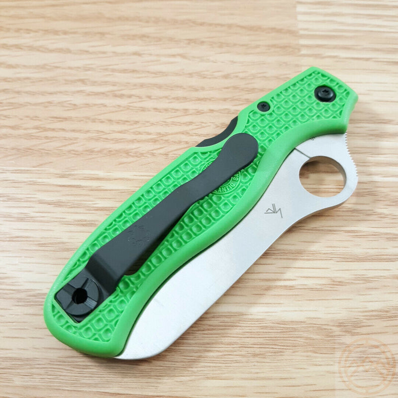 Spyderco Atlantic Salt Lockback Folding Knife 3.63" LC 200 N Tool Steel Blade Green Bi-Directional Texture FRN Handle C89FPGR -Spyderco - Survivor Hand Precision Knives & Outdoor Gear Store