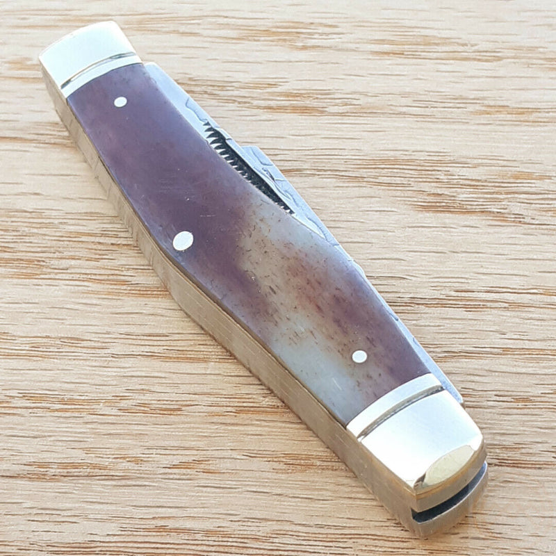 Rough Ryder Heavy Forge Pocket Knife Carbon Steel Blades Brown Smooth Bone Handle 1977 -Rough Ryder - Survivor Hand Precision Knives & Outdoor Gear Store