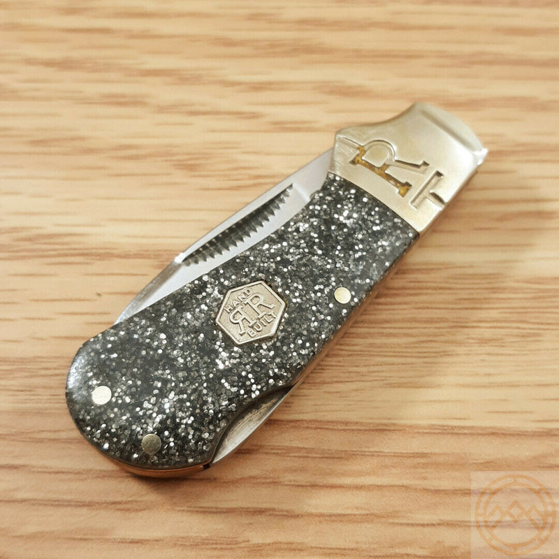Rough Ryder Cub Lockback Folding Knife 1.25" Stainless Steel Blade Glitter Acrylic Handle 2011 -Rough Ryder - Survivor Hand Precision Knives & Outdoor Gear Store