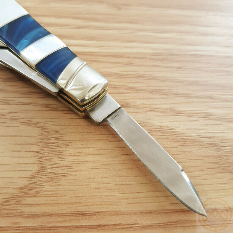 Rough Ryder Large Congress Pocket Knife Stainless Steel Blades Acrylic / Mother Of Pearl Handle 2022 -Rough Ryder - Survivor Hand Precision Knives & Outdoor Gear Store