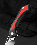 Bestech Knives Kasta Linerlock Folding Knife 3.5" 154CM Steel Blade Black And Red G10 Handle KG45C -Bestech Knives - Survivor Hand Precision Knives & Outdoor Gear Store