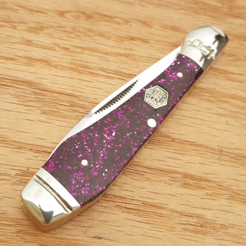 Rough Ryder Sparkle Folding Knife Stainless Steel Blade Purple Glitter Acrylic Handle 2019 -Rough Ryder - Survivor Hand Precision Knives & Outdoor Gear Store