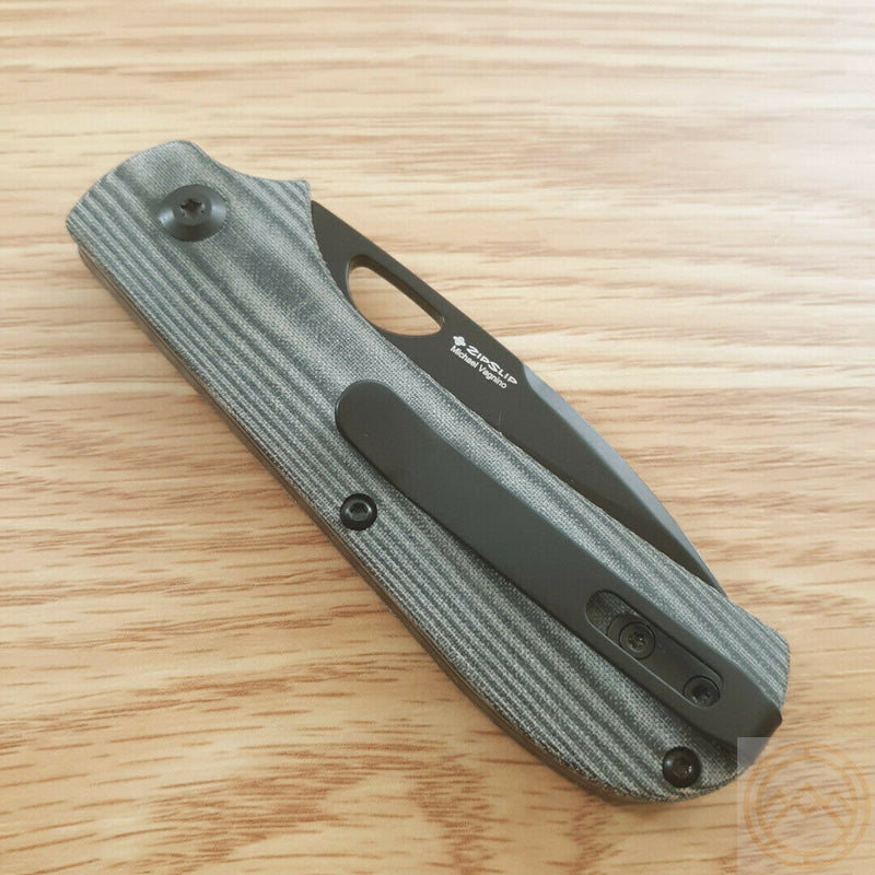 Kizer Cutlery Zipslip Folding Knife 2.75" CPM-4V Steel Blade Black Micarta Handle V3507N4 -Kizer Cutlery - Survivor Hand Precision Knives & Outdoor Gear Store