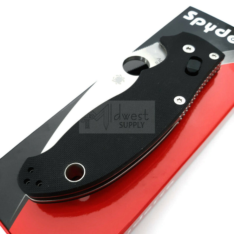 Spyderco Manix 2 Ball Bearing Lock Folding Knife 3.38" CPM S30V Steel Blade Black G10 Handle 101GP2 -Spyderco - Survivor Hand Precision Knives & Outdoor Gear Store