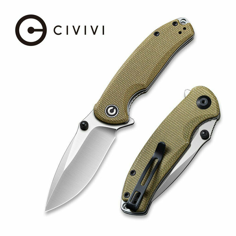 Civivi Pintail Folding Knife 3" CPM S35VN Steel Blade Green Micarta Handle C2020B -Civivi - Survivor Hand Precision Knives & Outdoor Gear Store