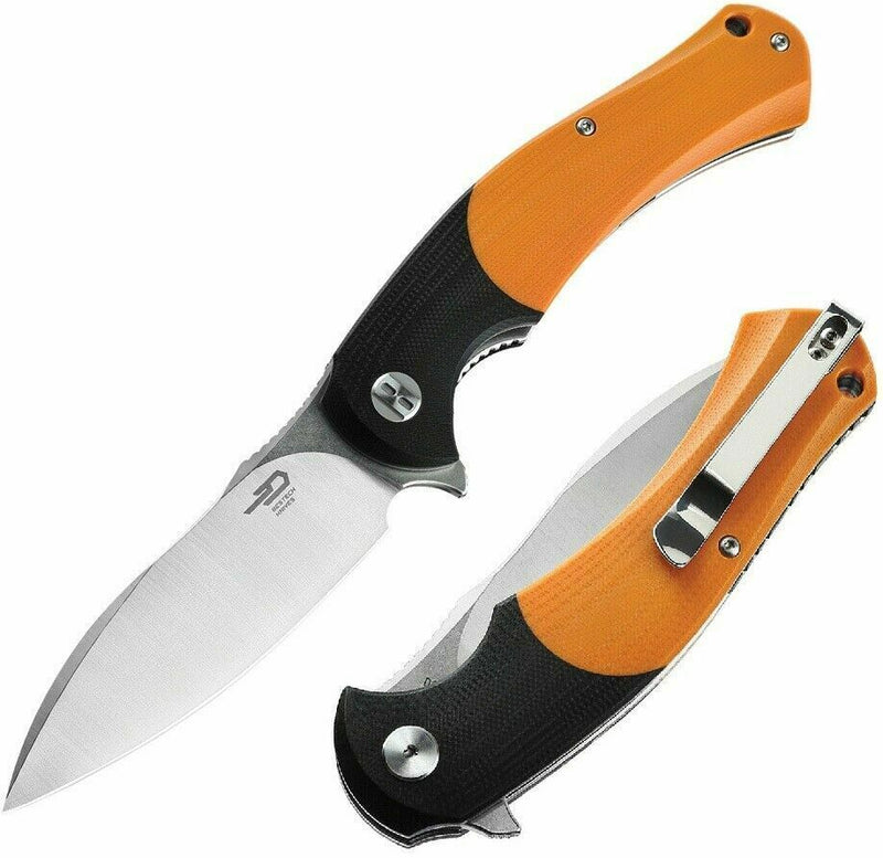 Bestech Knives Penguin Liner Folding Knife 3.63" D2 Tool Steel Blade Black / Orange G10 Handle G32C -Bestech Knives - Survivor Hand Precision Knives & Outdoor Gear Store