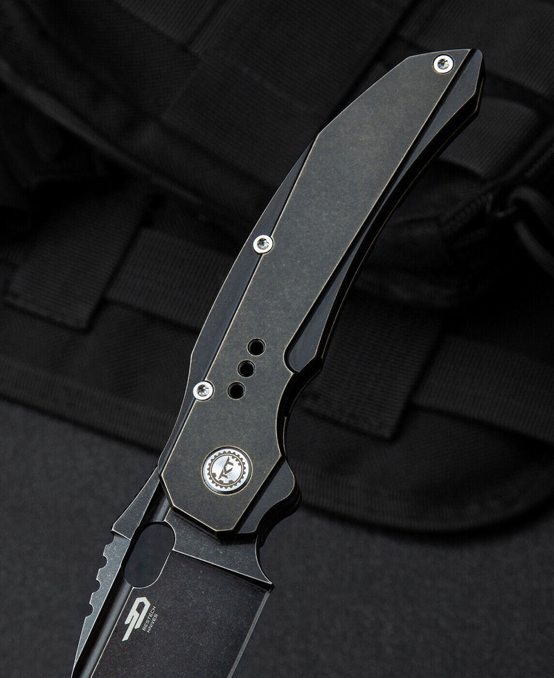 Bestech Knives Exploit Folding Knife 3.13" S35VN Steel Blade Black Titanium Handle KT2005C -Bestech Knives - Survivor Hand Precision Knives & Outdoor Gear Store