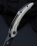 Bestech Knives Marukka Folding Knife 3.63" Bohler M390 Steel Blade Bronze Titanium Handle KT2002C -Bestech Knives - Survivor Hand Precision Knives & Outdoor Gear Store