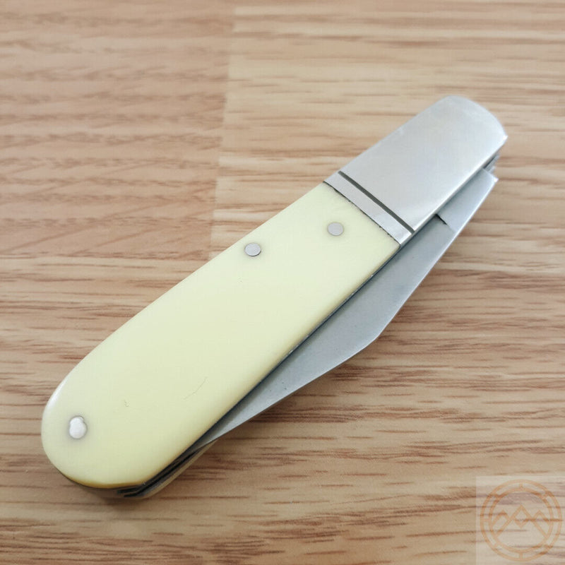 Colonel Coon Barlow Pocket Knife Stainless Steel/Clip/Pen Blades Yellow Smooth Synthetic Handle 81Y -Colonel Coon - Survivor Hand Precision Knives & Outdoor Gear Store