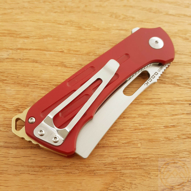 Kizer Cutlery Quatch Folding Knife 3" N690 Steel Blade Red Micarta Handle V3574N2 -Kizer Cutlery - Survivor Hand Precision Knives & Outdoor Gear Store