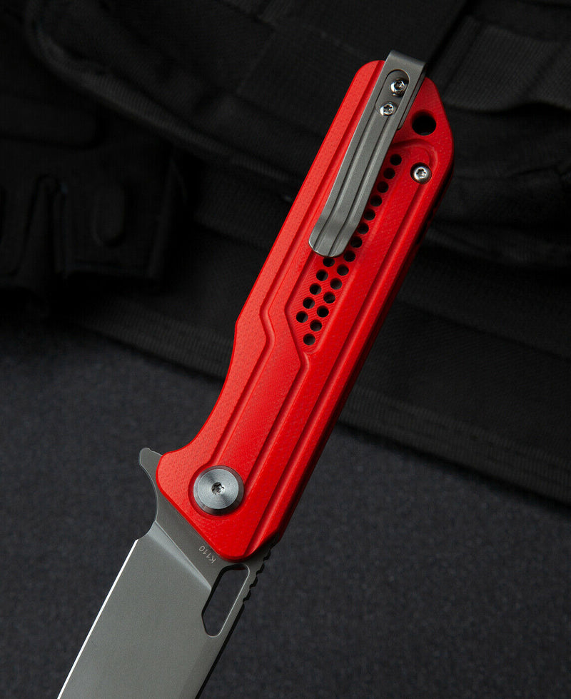 Bestech Knives Circuit Liner Folding Knife 3.25" K110 Tool Steel Blade Red G10 Handle G35C2 -Bestech Knives - Survivor Hand Precision Knives & Outdoor Gear Store