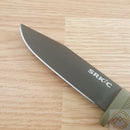 Cold Steel SRK Compact Fixed Knife 5" Black Tuff-Ex Coated SK5 Carbon Steel Clip Point Blade OD Green Kray-Ex Handle 49LCKDODBK -Cold Steel - Survivor Hand Precision Knives & Outdoor Gear Store