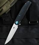 Bestech Ascot Linerlock Folding Knife 4" D2 Tool Steel Blade Black/Blue G10 Handle G19C -Bestech Knives - Survivor Hand Precision Knives & Outdoor Gear Store