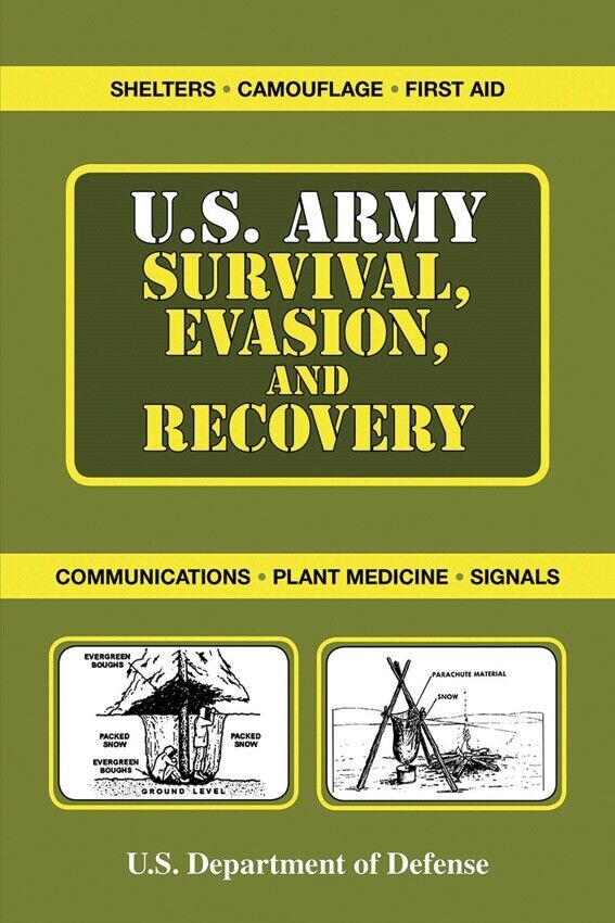 US Army Survival Hand Book Shelters Camouflage First Aid Plant Medicine Signals 422 -Books - Survivor Hand Precision Knives & Outdoor Gear Store