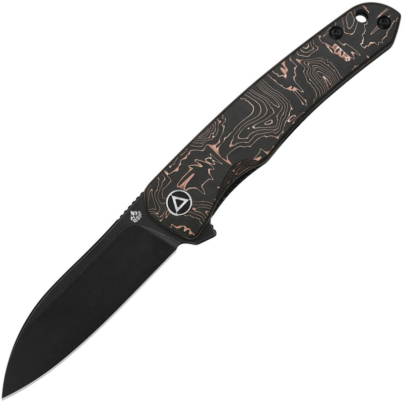 QSP Knife Otter Folding Knife 2.75" S35VN Steel Blade Copper Foil Carbon Fiber Handle 140B2 -QSP Knife - Survivor Hand Precision Knives & Outdoor Gear Store