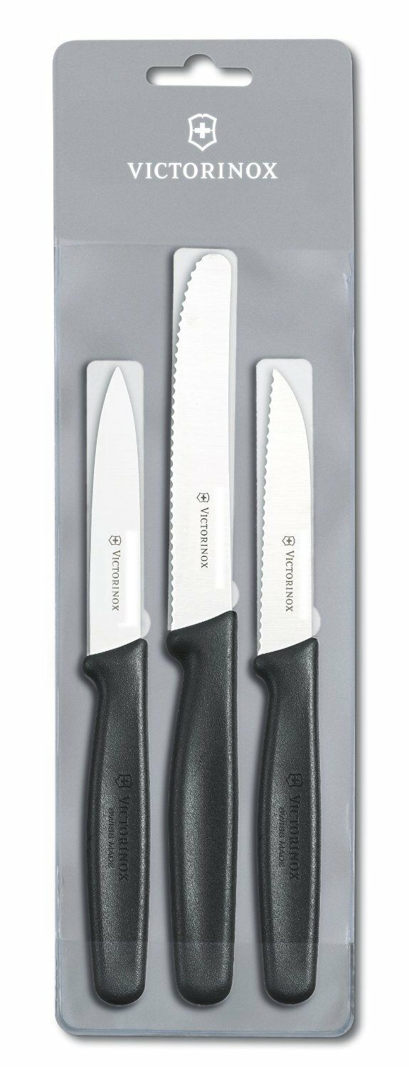 Victorinox Set Kitchen Knife Stainless Steel Blades Black Nylon Handles 511133 -Victorinox - Survivor Hand Precision Knives & Outdoor Gear Store