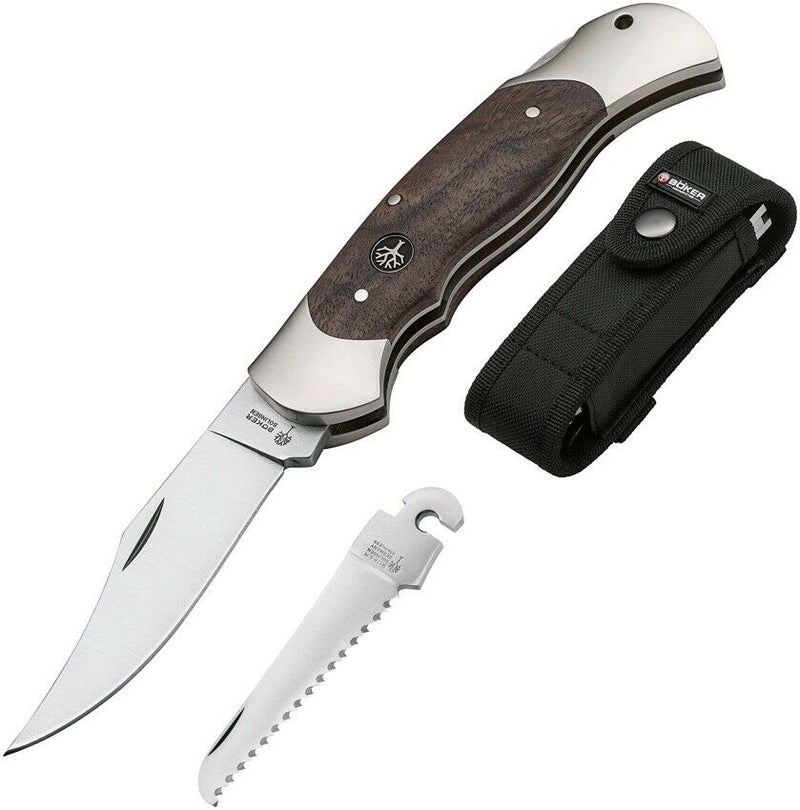 Boker Optima Lockback Folding Knife 3.75" 4034 Steel Clip Point Blade Walnut Handle 113113 -Boker - Survivor Hand Precision Knives & Outdoor Gear Store