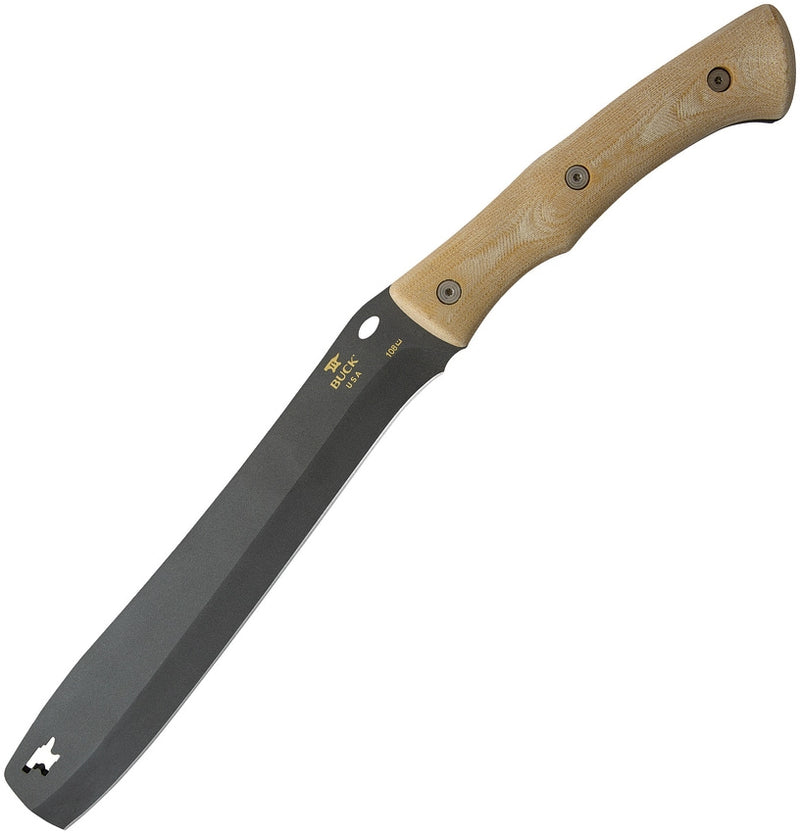 Buck Compadre Froe Fixed Knife 9.5" 5160 Steel Blade Natural Canvas Micarta Handle 108BRS1 -Buck - Survivor Hand Precision Knives & Outdoor Gear Store