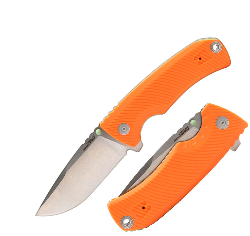 SOG Tellus FLK Framelock Folding Knife 3.75" CRYO 440 Steel Blade Orange Textured GRN Handle G14060343 -SOG - Survivor Hand Precision Knives & Outdoor Gear Store