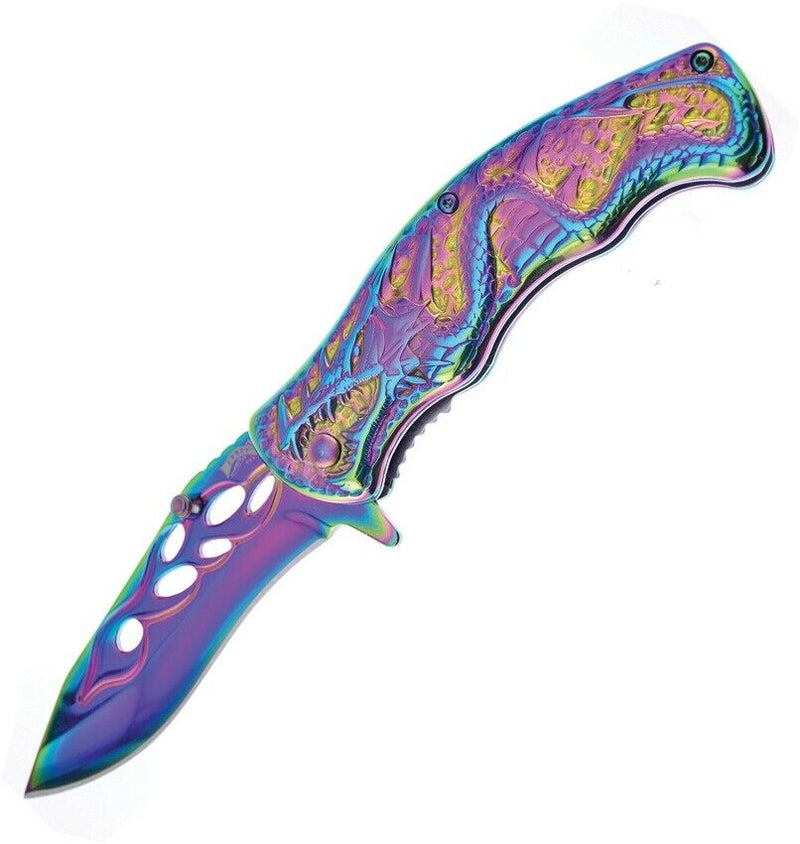 Frost Cutlery Linerlock Folding Knife 3.5" Stainless Steel Blade Spectrum Sculpted Stainless Steel Handle C11 -Frost Cutlery - Survivor Hand Precision Knives & Outdoor Gear Store