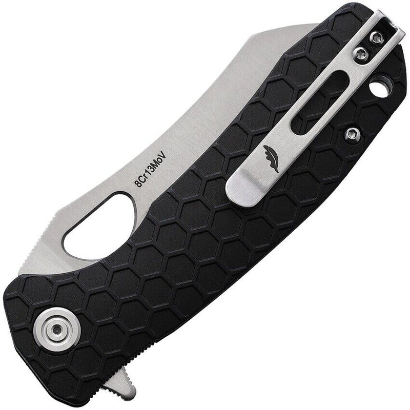 Honey Badger Knives Linerlock Folding Knife 3.13" 8Cr13MoV Steel Warncleaver Blade Black Textured GRN Handle 1038 -Honey Badger Knives - Survivor Hand Precision Knives & Outdoor Gear Store