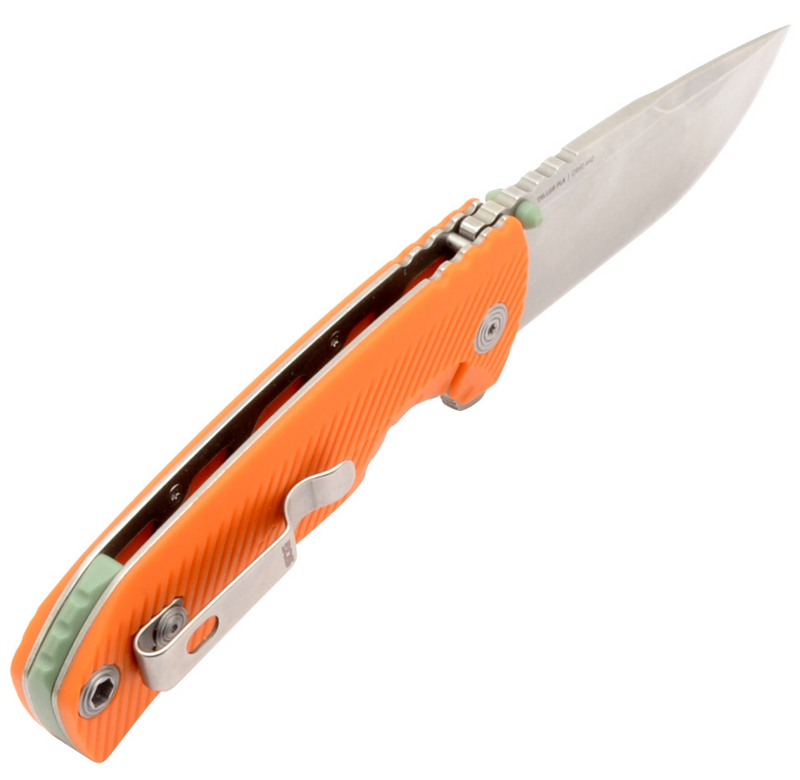 SOG Tellus FLK Framelock Folding Knife 3.75" CRYO 440 Steel Blade Orange Textured GRN Handle G14060343 -SOG - Survivor Hand Precision Knives & Outdoor Gear Store