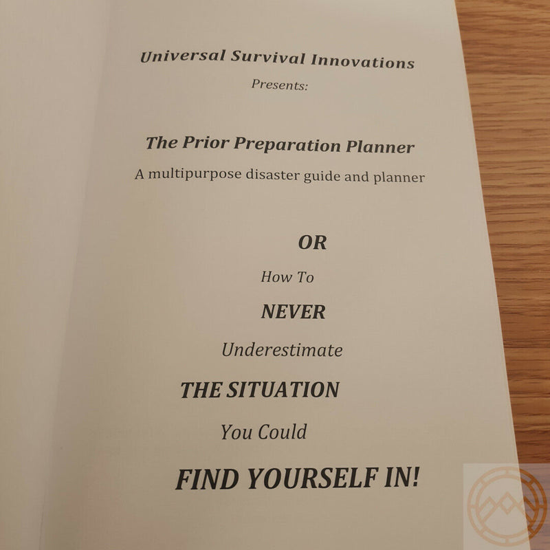 The Prior Preparation Planner Book Multi-Purpose Disaster Guide Color Photos 334 -Books - Survivor Hand Precision Knives & Outdoor Gear Store