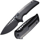We Knife Co Mini Malice Button Lock Folding Knife 3" CPM-20CV Steel Blade Black Titanium Handle 054BL1 -We Knife Co - Survivor Hand Precision Knives & Outdoor Gear Store