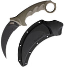 Cold Steel Tiger Fixed Knife 4.75" AUS-8A Steel Karambit Blade Dark Earth Grix-Ex With Kray-Ex Overmold Handle 49KSTDEBK -Cold Steel - Survivor Hand Precision Knives & Outdoor Gear Store