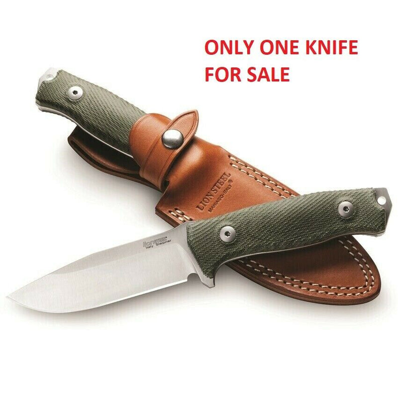 LionSTEEL M5 Fixed Knife 4.5" Sleipner Tool Steel Blade Green Canvas Micarta Handle TM5CVG -LionSTEEL - Survivor Hand Precision Knives & Outdoor Gear Store