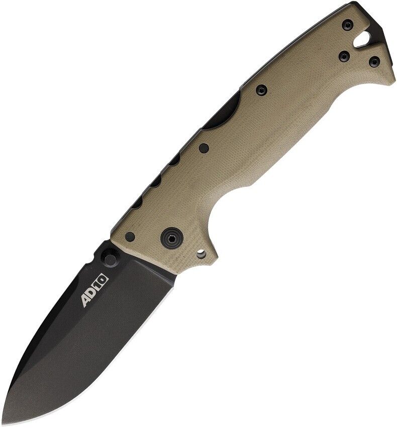 Cold Steel AD-10 Lock Folding Knife 3.5" S35VN Steel Blade Dark Earth G10 Handle 28DDDEBK -Cold Steel - Survivor Hand Precision Knives & Outdoor Gear Store