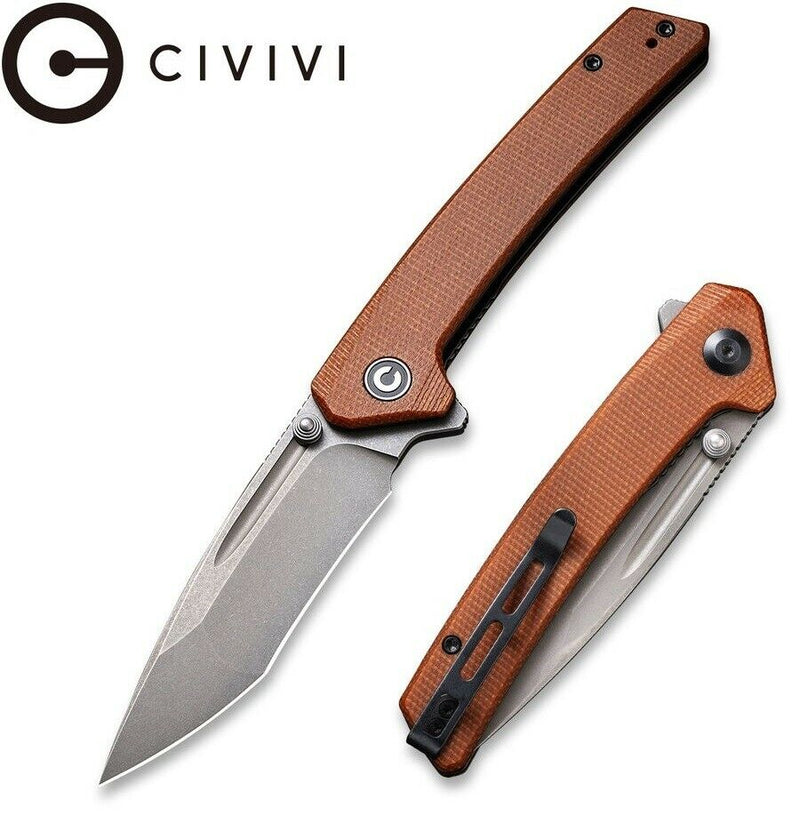 Civivi Keen Nadder Linerlock Folding Knife 3.5" Bohler N690 Steel Blade Micarta Handle C2021B -Civivi - Survivor Hand Precision Knives & Outdoor Gear Store