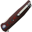 Bestech Knives Ascot Liner Folding Knife 4" D2 Tool Steel Blade Red G10/Carbon Fiber Handle G19F -Bestech Knives - Survivor Hand Precision Knives & Outdoor Gear Store