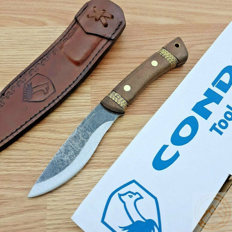 Condor Large Huron Fixed Knife 5.75" 1095HC Steel Blade Walnut Handle 2819525HC -Survivor Hand - Survivor Hand Precision Knives & Outdoor Gear Store