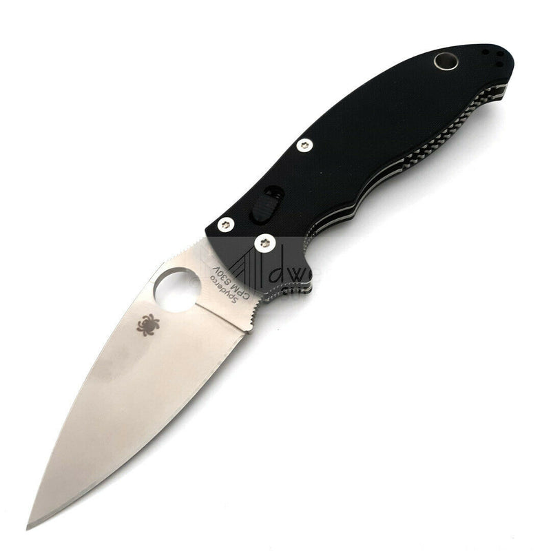 Spyderco Manix 2 Ball Bearing Lock Folding Knife 3.38" CPM S30V Steel Blade Black G10 Handle 101GP2 -Spyderco - Survivor Hand Precision Knives & Outdoor Gear Store