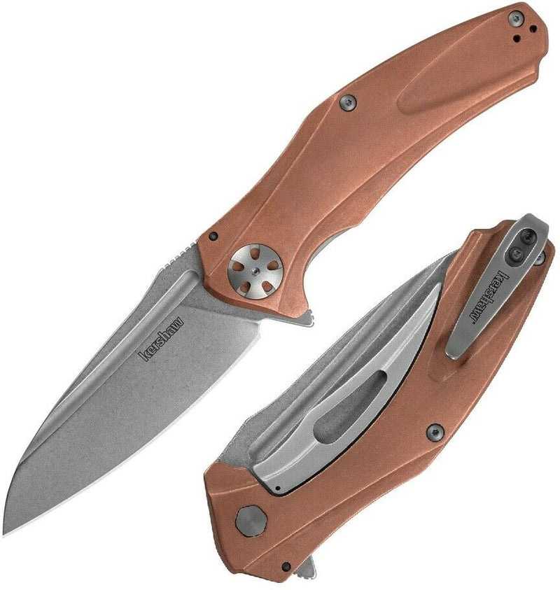 Kershaw Natrix Framelock Folding Knife 3.75" D2 Tool Steel Blade Cooper Handle S7008CU -Kershaw - Survivor Hand Precision Knives & Outdoor Gear Store