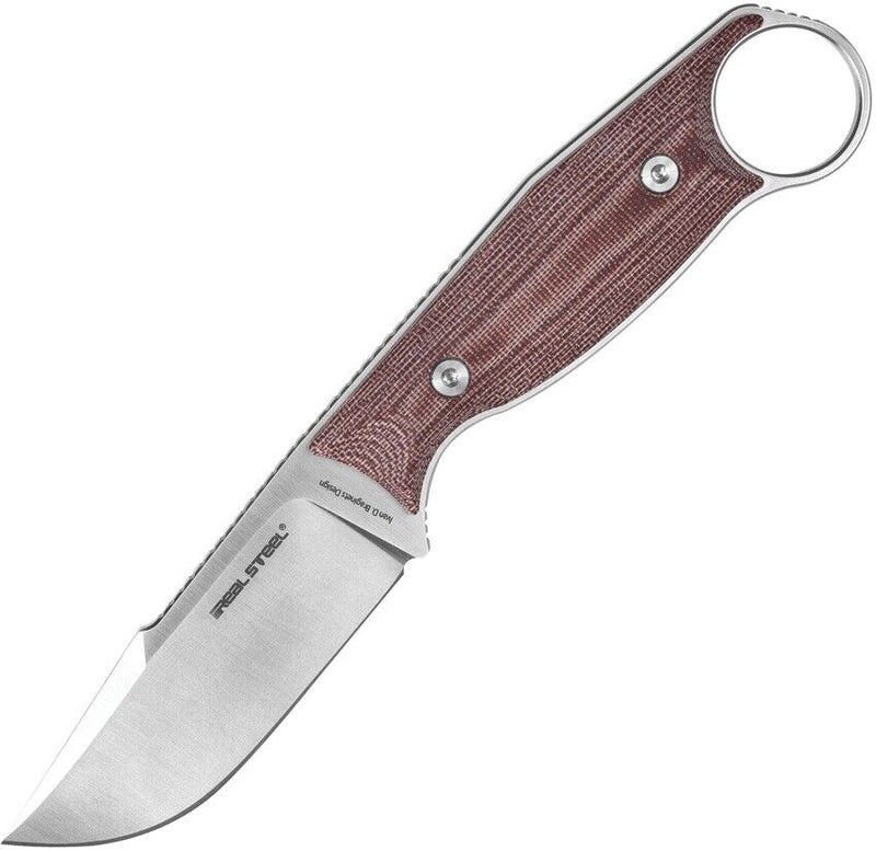 Real Steel Furrier Fixed Knife 3" Bohler N690 Steel Blade Red Canvas Micarta Handle 3611RM -Real Steel - Survivor Hand Precision Knives & Outdoor Gear Store