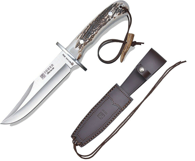 Joker Bowie Fixed Knife 6.25" 1.4116 Steel Clip Point Full Tang Blade Stag Handle RCC96 -Joker - Survivor Hand Precision Knives & Outdoor Gear Store