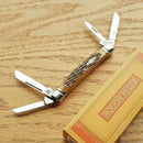 Rough Ryder Congress Pocket Knife Stainless Steel Blades Amber Jigged Bone Handle 053 -Rough Ryder - Survivor Hand Precision Knives & Outdoor Gear Store