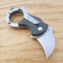 Fox Mini-Ka Linerlock Folding Knife 1" 420 Steel Hawkbill Blade Black FRN Handle 535 -Fox - Survivor Hand Precision Knives & Outdoor Gear Store