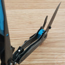 SOG Flash MT Linerlock Multi-Tool With Large Blade And Silver/Cyan Aluminum Handles G29550241 -SOG - Survivor Hand Precision Knives & Outdoor Gear Store